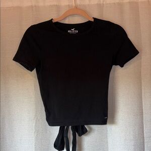 Hollister Classic Black Tie-Back Tee
